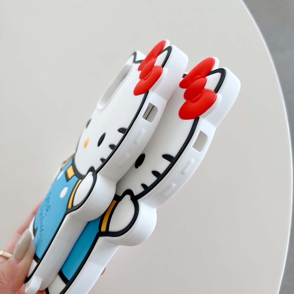 Ốp Điện Thoại Silicon Mềm Chống Sốc Hình Mèo Kitty 3D Cho iPhone 14Promax / 14 / 13Promax / 13 / 12 / 11 / XS / 7P
