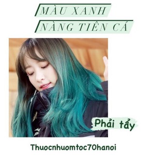 Thuốc nhuộm tóc màu Xanh Tiên Cá kèm trợ dưỡng oxy