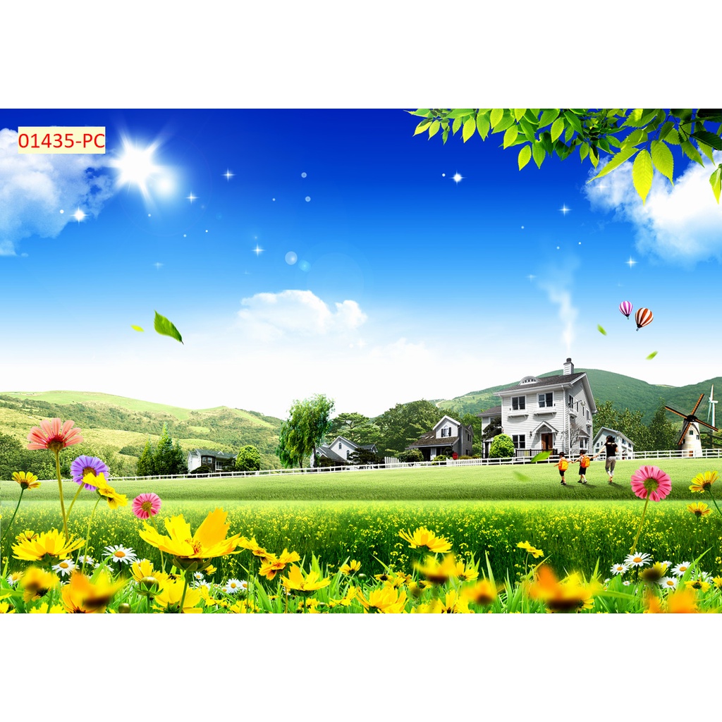 Tranh dán phòng khách, phòng ngủ, phòng ăn chủ đề thiên nhiên tươi xanh