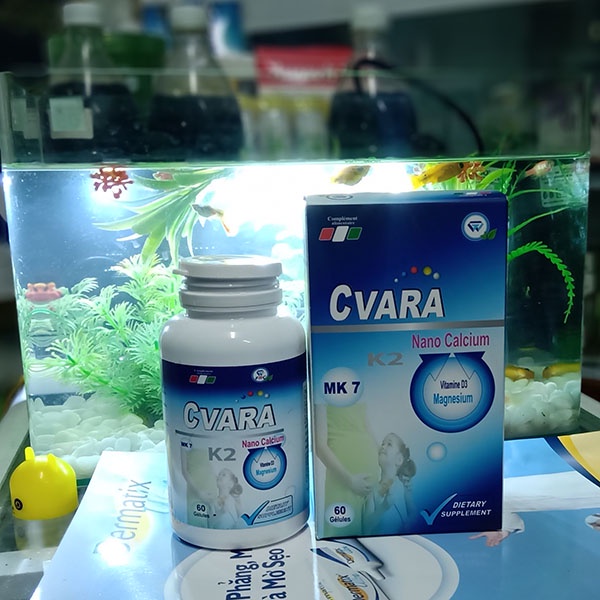 Anica Nano Calcium và Cvara - Nano Calcium bổ sung canxi cho phụ nữ mang thai và cho con bú,người bị loãng xương,trẻ em