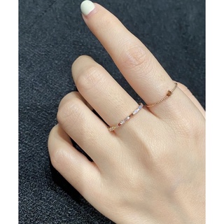 Nhẫn, nữ, set, Hàn Quốc, đá nâu, thanh lịch