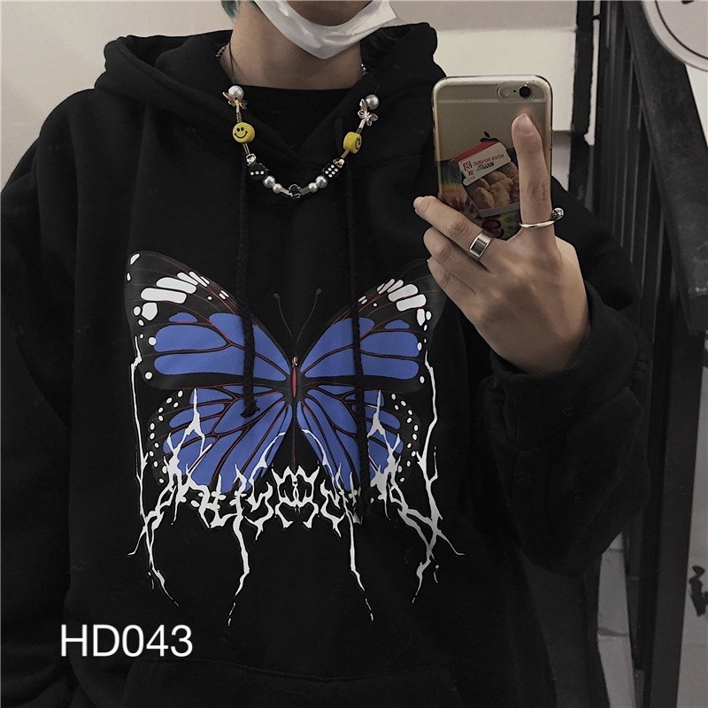 Áo hoodie nam nữ VN CLO in hình bướm - HD043