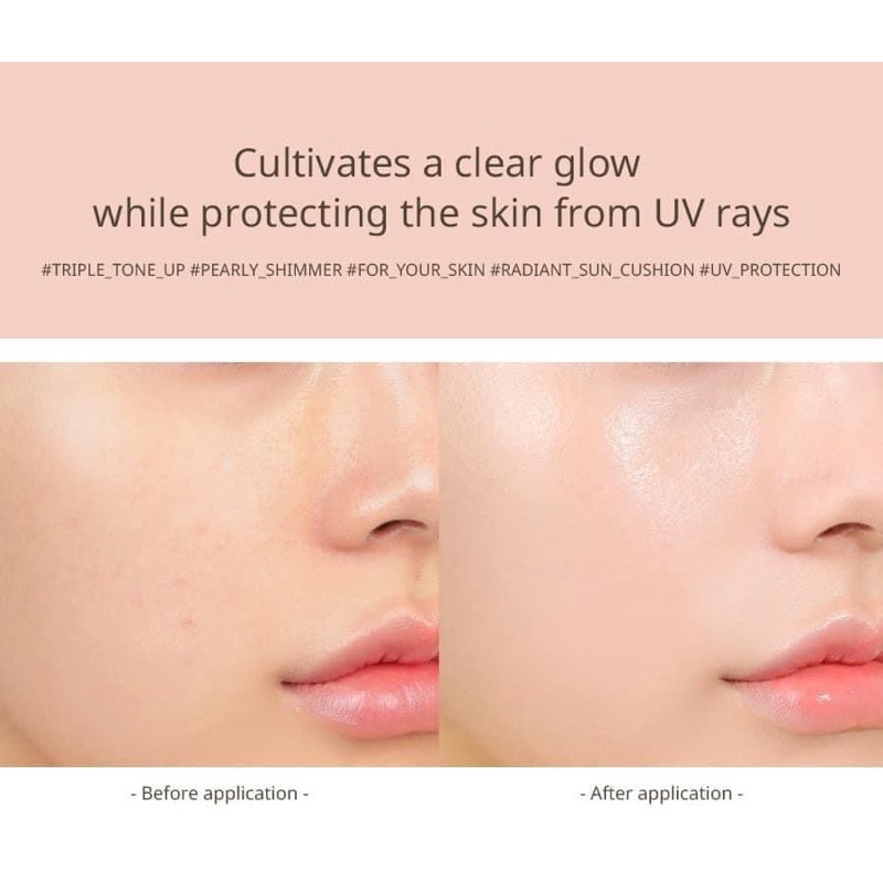 Phấn nước căng bóng da 3ce Glow Skin Cushion Pink | BigBuy360 - bigbuy360.vn