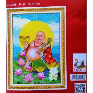 Tranh thêu chữ thập Phật di lặc 223185