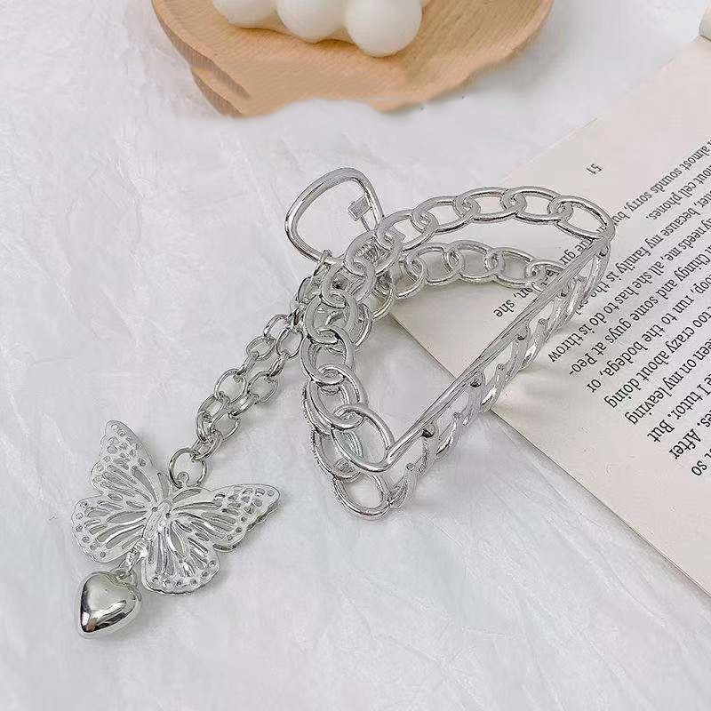 Kẹp cài tóc THẢ ĐIỆP kim loại dạng ngoạm xinh xắn phụ kiện nữ tính