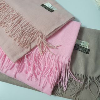 [Hàng mới] Khăn dạ mỏng lông cừu cashmere các màu