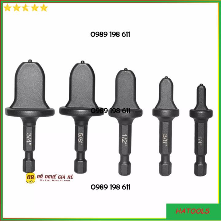 Bộ mũi loe ống đồng điều hòa bằng máy khoan máy bắn vít ( Không Cần Gọt ống ) QE046