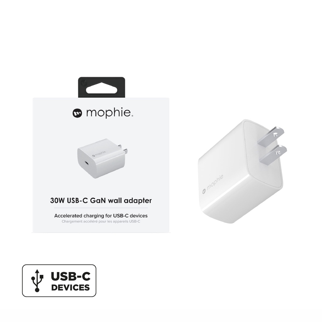 Sạc nhanh Mophie Power Delivery 30W USB-C GaN Chính Hãng - Hoàng Hà Mobile