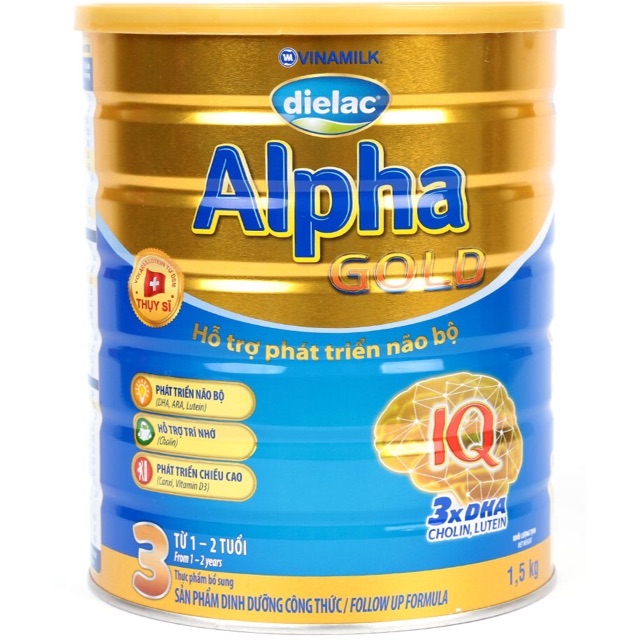 Sữa bột Dielac Alpha Gold step 3,4 (1,5kg)