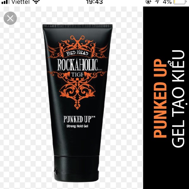 Gel Tạo Kiểu Giữ Nếp Cứng Punked Up Tigi Bed Head Rockaholic 200ml