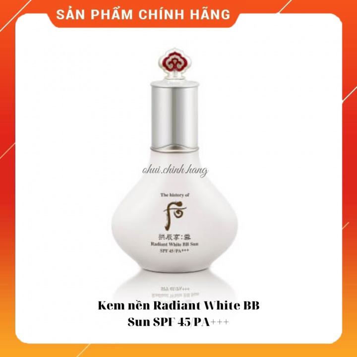 Kem BB Whoo Radiant White BB Sun SPF45/PA+++