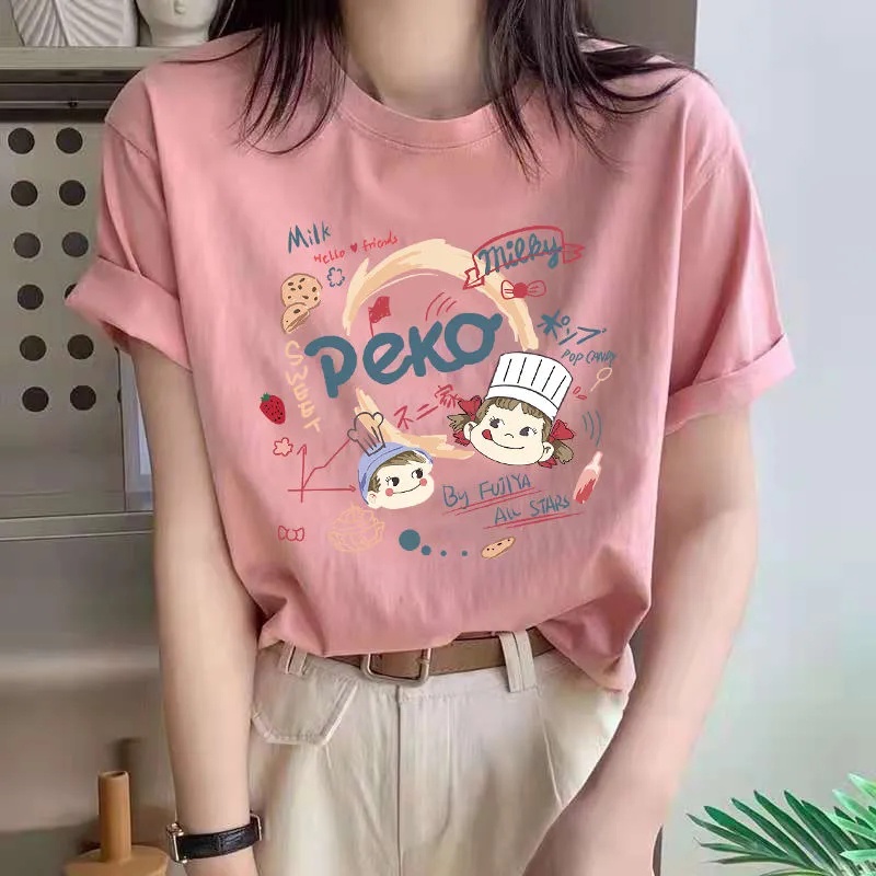 Korean version of loose fashion print trend short-sleeved T-shirt woman