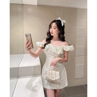Váy gấm hoa Hồng bèo