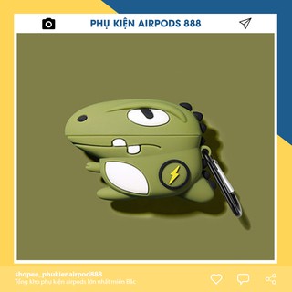 [Ảnh Thật - Tặng Kèm Móc Treo] Case Vỏ Bọc Airpods Pro Khủng Long Tia Chớp Bằng Silicon Dẻo