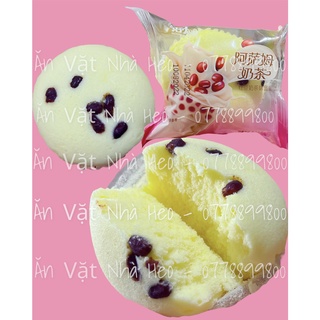 Bánh bông lan muffin trà sữa đậu đỏ Đài Loan cái lớn