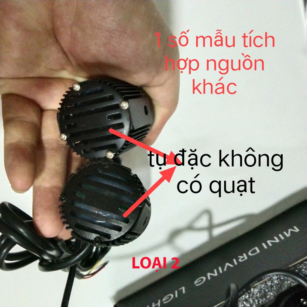 Đèn Trợ Sáng Bi 2 chế độ vàng - trắng (giá 1 chiếc) HỘP VUÔNG