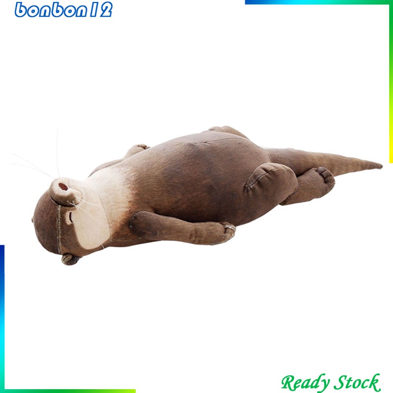 Thú nhồi bông hình chú rái cá 40cm dễ thương có dây kéo ẩn dùng làm túi đựng bút hoặc đệm kê cổ tay khi gõ bàn phím