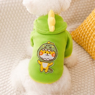 Áo khủng long xanh hoạt hình cho chó mèo