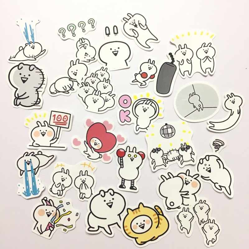 Sticker Usagyuuun dán trang trí planner, scrapbook,... size nhỏ 3-5cm