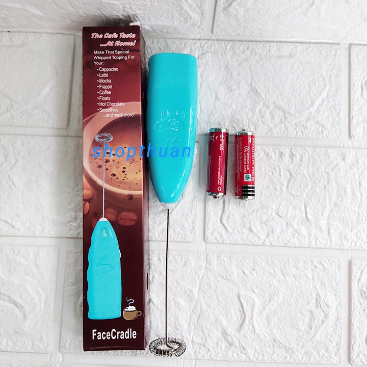 Máy tạo bọt cafe, đánh trứng mini cầm tay dùng pin AA