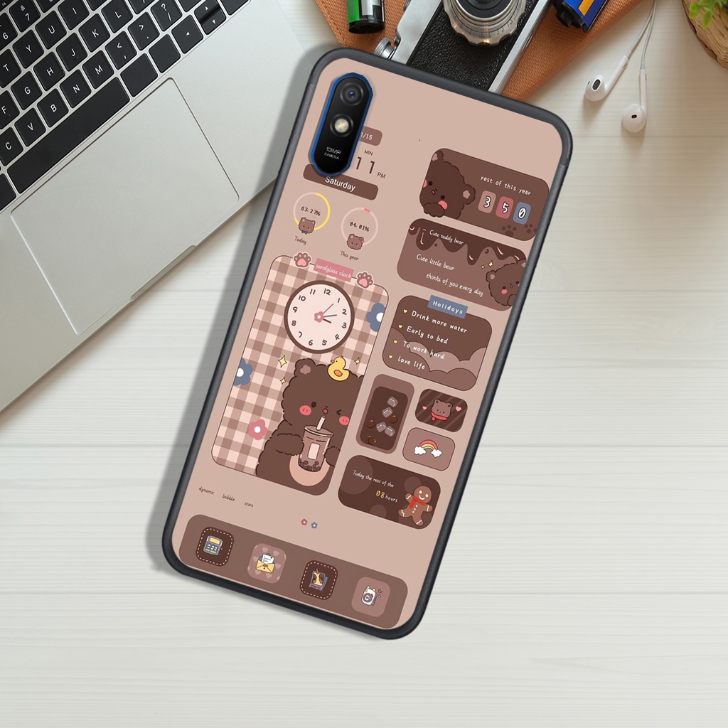 ỐP LƯNG XIAOMI REDMI 7A - REDMI 8 - REDMI 98A - REDMI 9A , IN HÌNH GẤU NÂU CHOCOLATE ĐÁNG YÊU.