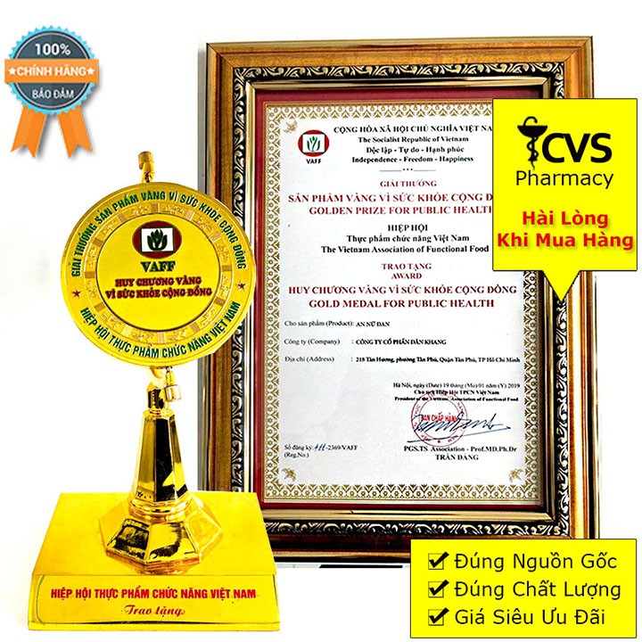 An Nữ Đan - Hỗ Trợ U Nang Buồng Trứng, U Xơ Tử Cung Hộp 60 Viên Uống