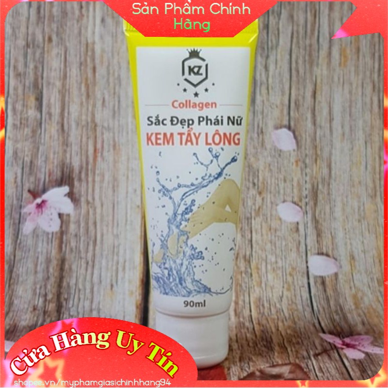 Kem Tẩy Lông Collagen KZ Sáng Mịn Da Cao Cấp ❣️Chính Hãng❣️ 90ml.