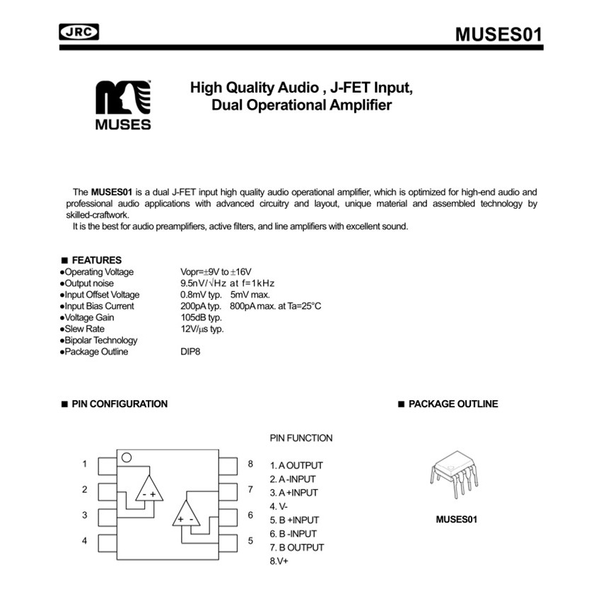 Chip Khuếch Đại Âm Thanh MUSES02 MUSES01 MUSES03 OPA Chuyên Dụng