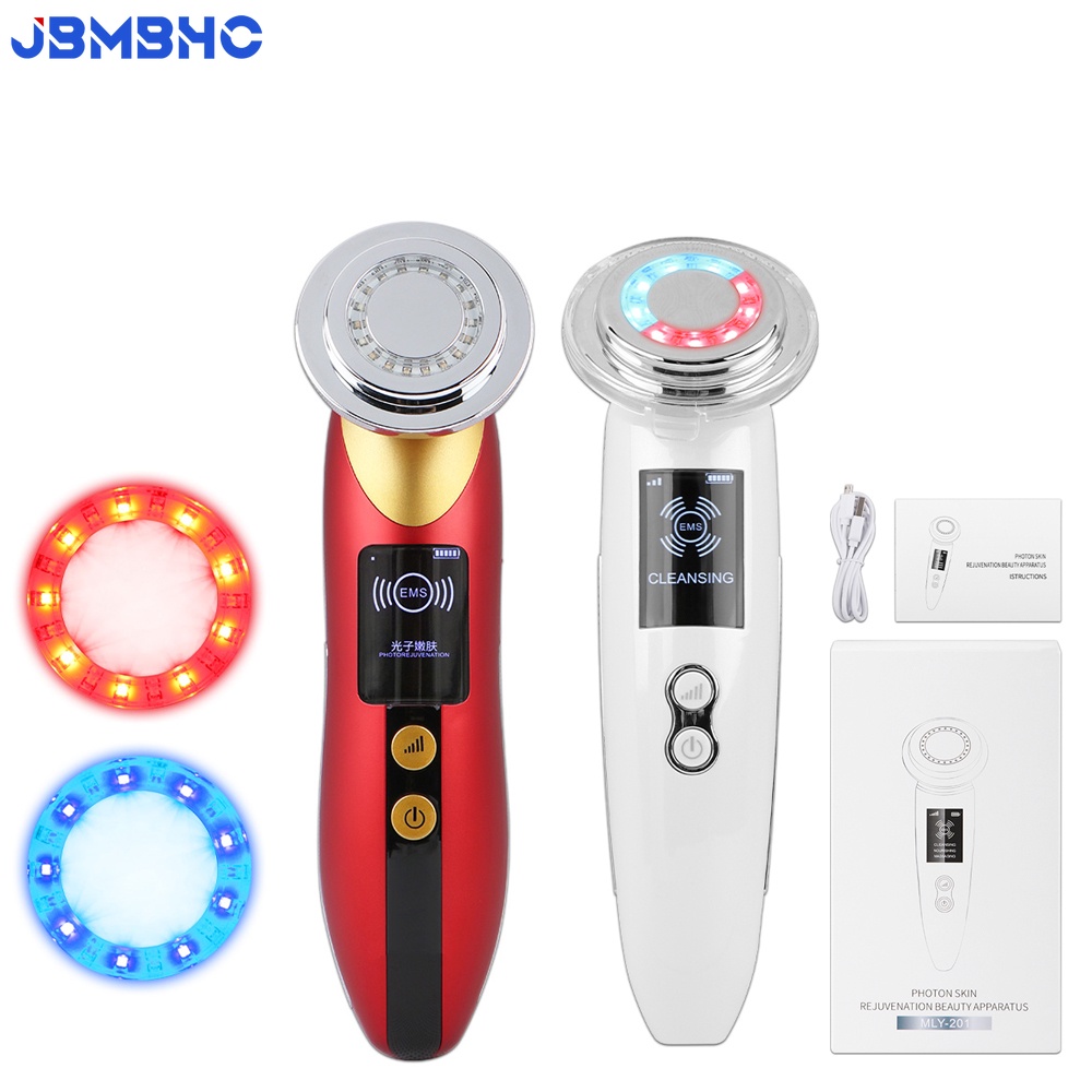 Máy Chăm Sóc Da Mặt Sử Dụng Điện Có Đèn LED Đỏ Và Xanh Dương Emscurrent