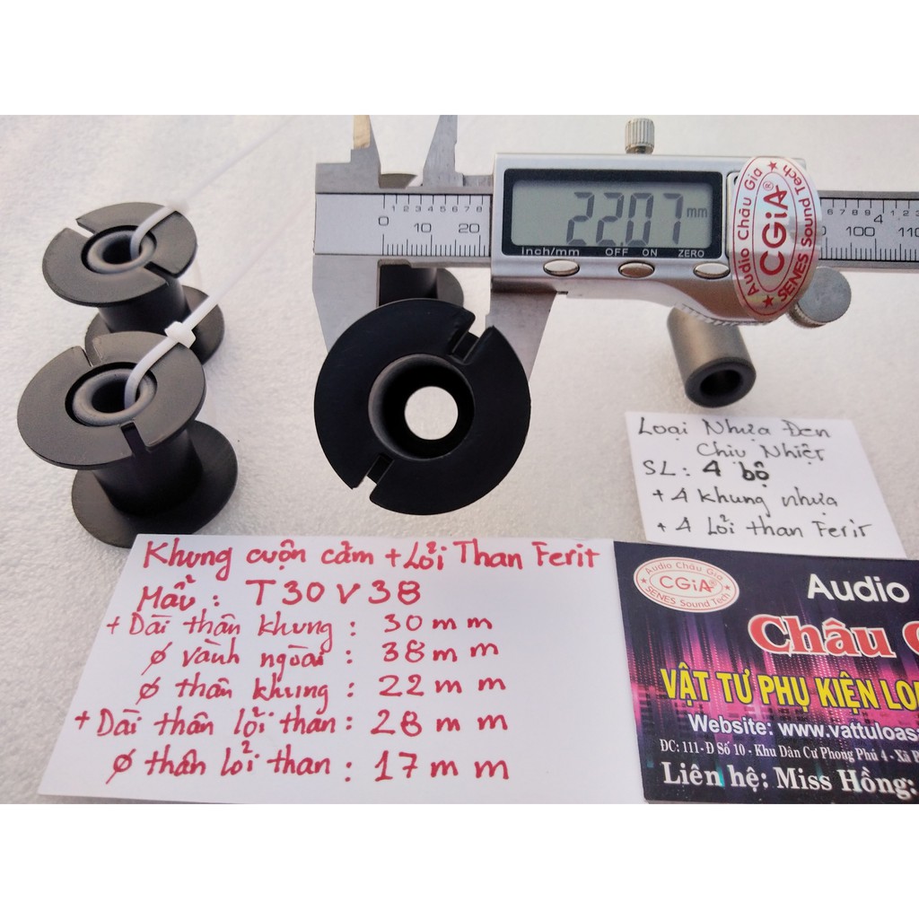 KHUNG CUỘN CẢM - LÕI NHỰA QUẤN CUỘN CẢM TRÒN 4 Bộ Audio Châu gia