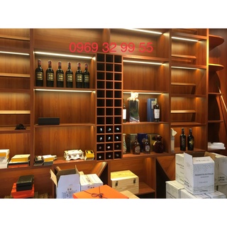 Đèn Led Tủ Rượu Tủ Trưng Bày Dùng Thanh Nhôm UT25-7 Lắp Âm Đã Có Đèn LED 10W/m 12V Kết Hợp Nguồn 12V  Bảo Hành 12 Tháng