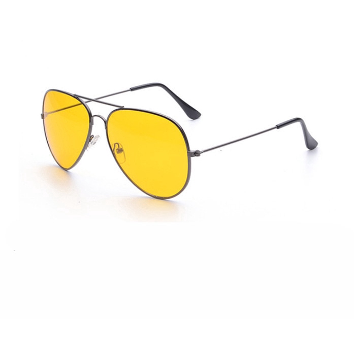 Kính Mát Lái Xe Ban Đêm Chống Lóa Màu Vàng Cho Nam