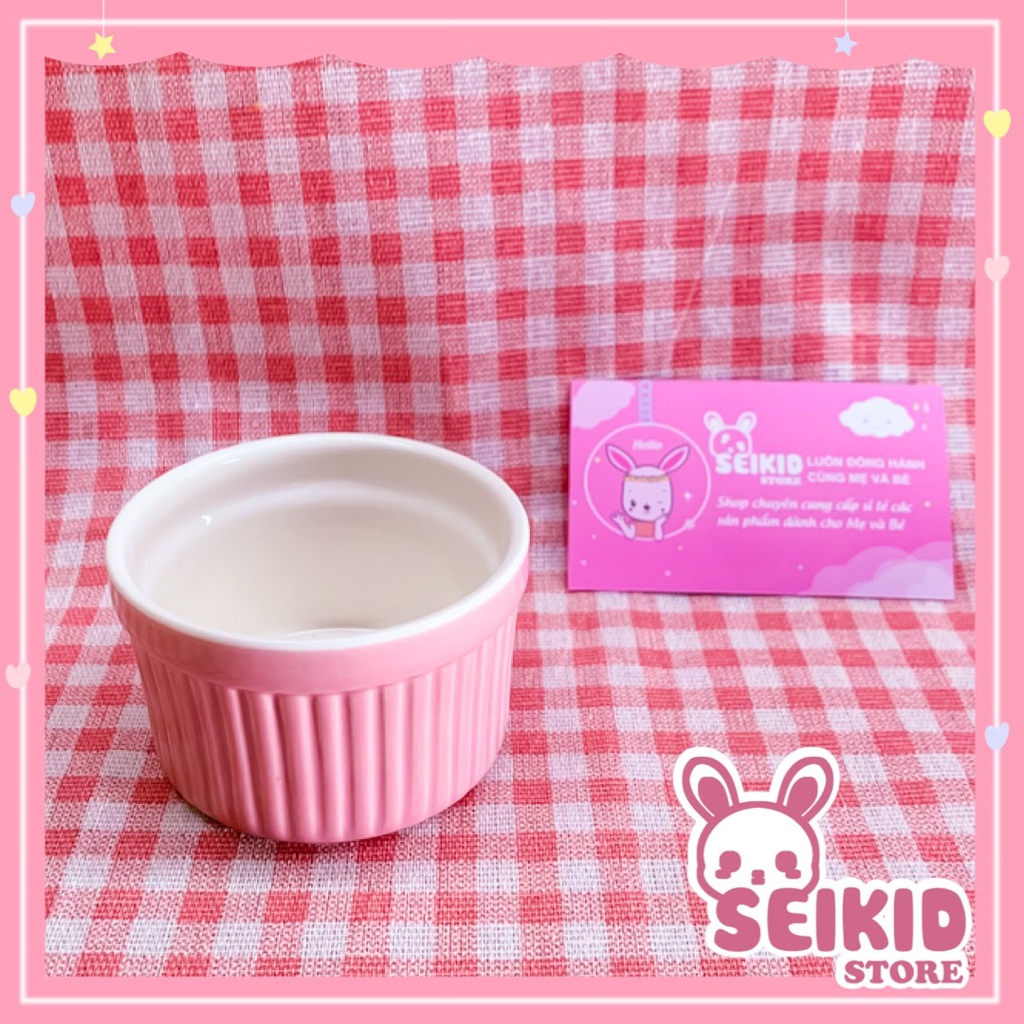 Bát Ăn Dặm Gốm Sứ Ramenkin Không Nắp 130ml Seikid Store