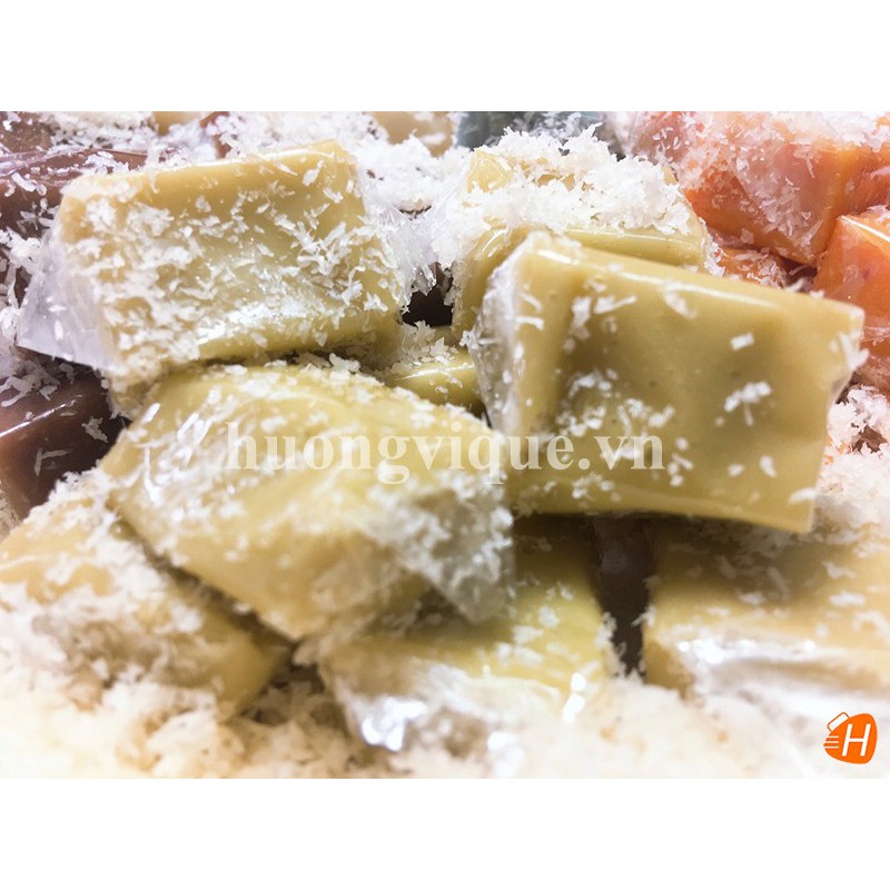 Kẹo Dừa Sáp Hoa Tuyết Vị Lá Dứa - Hủ 400g - Đặc Sản Bến Tre