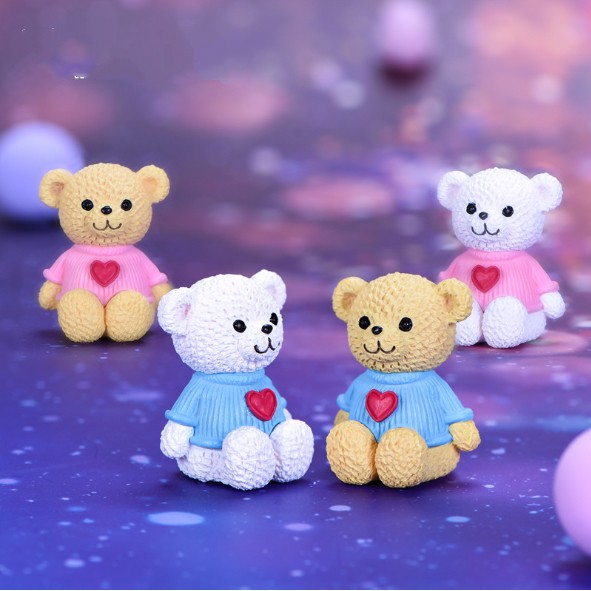 Mô hình gấu Teddy dễ thương cho các bạn làm móc khóa, DIY