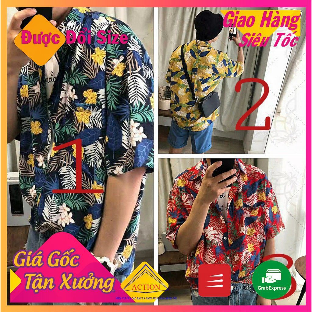 SƠ MI NHÓM LỚP ĐI BIỂM CỰC ĐẸP, SƠ MI HOA LÁ HAWAIL CỰC RẺ