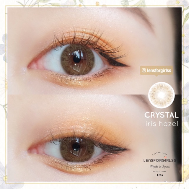 Kính áp tròng Siesta Crystal Iris Hazel dành cho mắt nhạy cảm - Pc Hydrogel | Hạn sử dụng 6 tháng