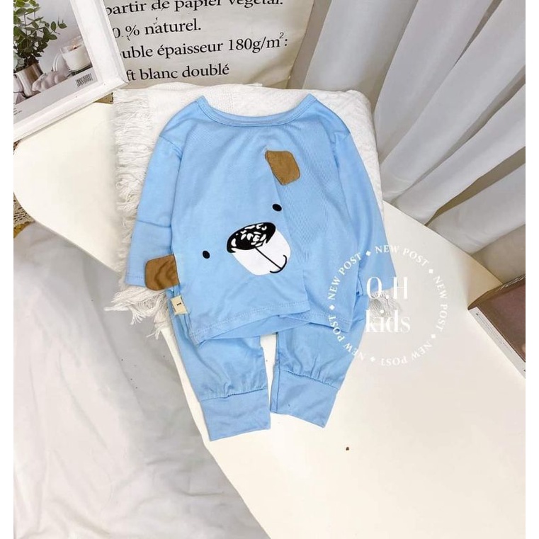 Set Bộ Dài Tay KWOO thun lạnh hình thú cho bé