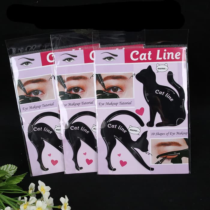 (hàng Mới Về) Khuôn Kẻ Mắt 2 Trong 1 Thiết Kế Hình Mèo Dễ Thương | BigBuy360 - bigbuy360.vn