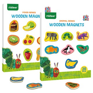 combo 2 bộ nam châm gỗ Mideer Wooden Magnet 2 chủ đề cho bé từ 1 tuổi