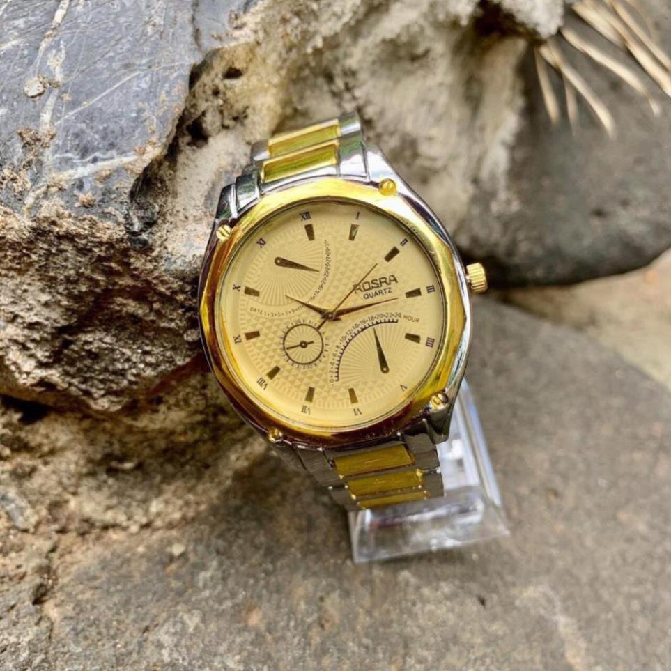 (S32) Đồng hồ thời trang nam ROSRA dây Demi mặt vàng tuyệt đẹp  GSS2801 | BigBuy360 - bigbuy360.vn