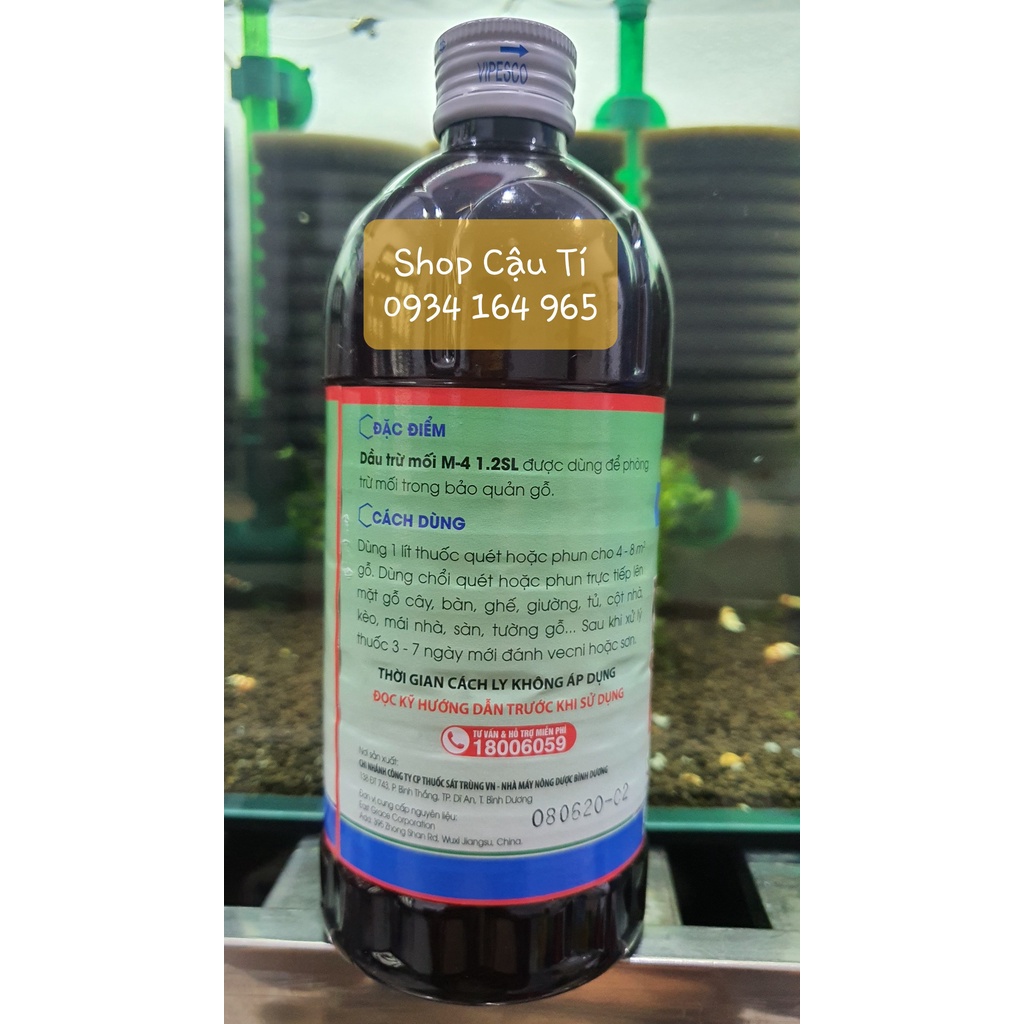 Thuốc diệt mối trực tiếp không cần pha thêm M-4 1.2 SL Vipesco (Chai 480 ml)