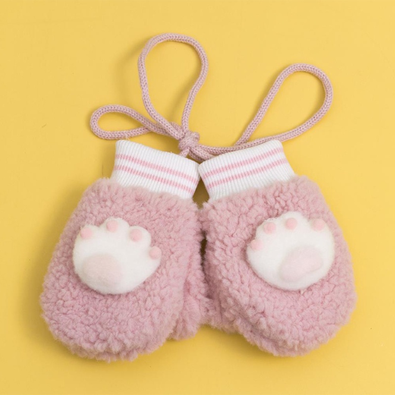 Găng Tay Hình Bàn Chân Gấu Hoạt Hình Giữ Ấm Mùa Đông