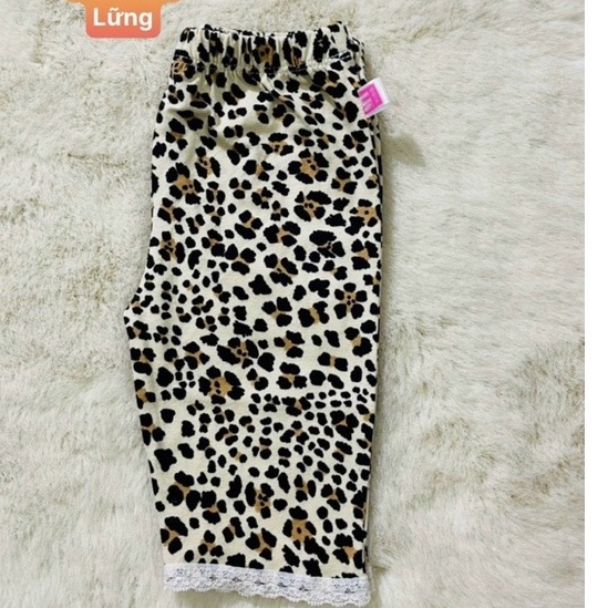 Quần legging Lửng Cho Bé Gái Chất Thun Cotton Co Dãn Mịn (4-25kg)