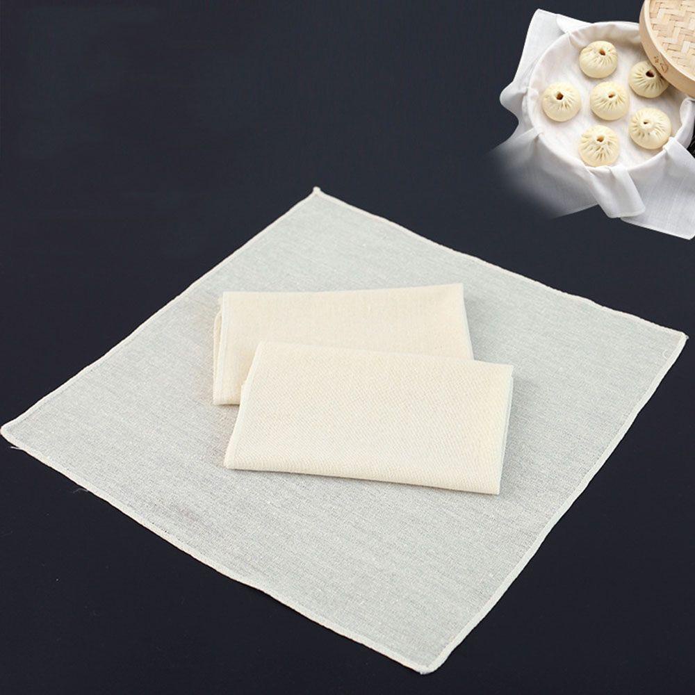 Vải Cotton Lót Nồi Hấp Bánh Bao Chống Dính An Toàn Hình Vuông Gấp Gọn Được