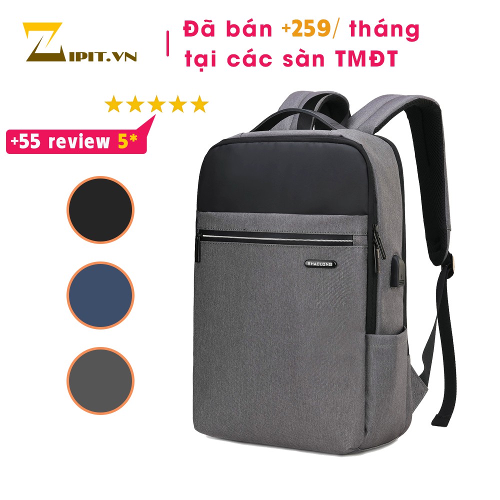 Balo Laptop ShaoLong SL21- đa năng, sang trọng, có ổ căm USB,chống Nước,ngăn Đựng Lap 15.6 inch