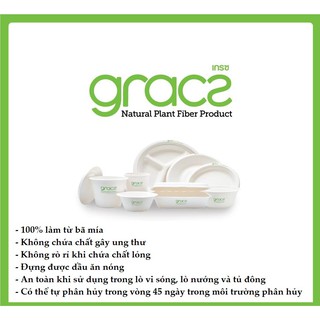 50 Chén bã mía Thái Lan 350ml - thương hiệu Gracz (màu trắng)