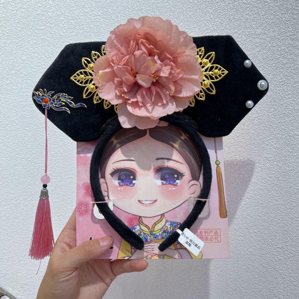 Băng Đô Cài Tóc Tua Rua Phong Cách Trung Hoa Cho Bé Gái