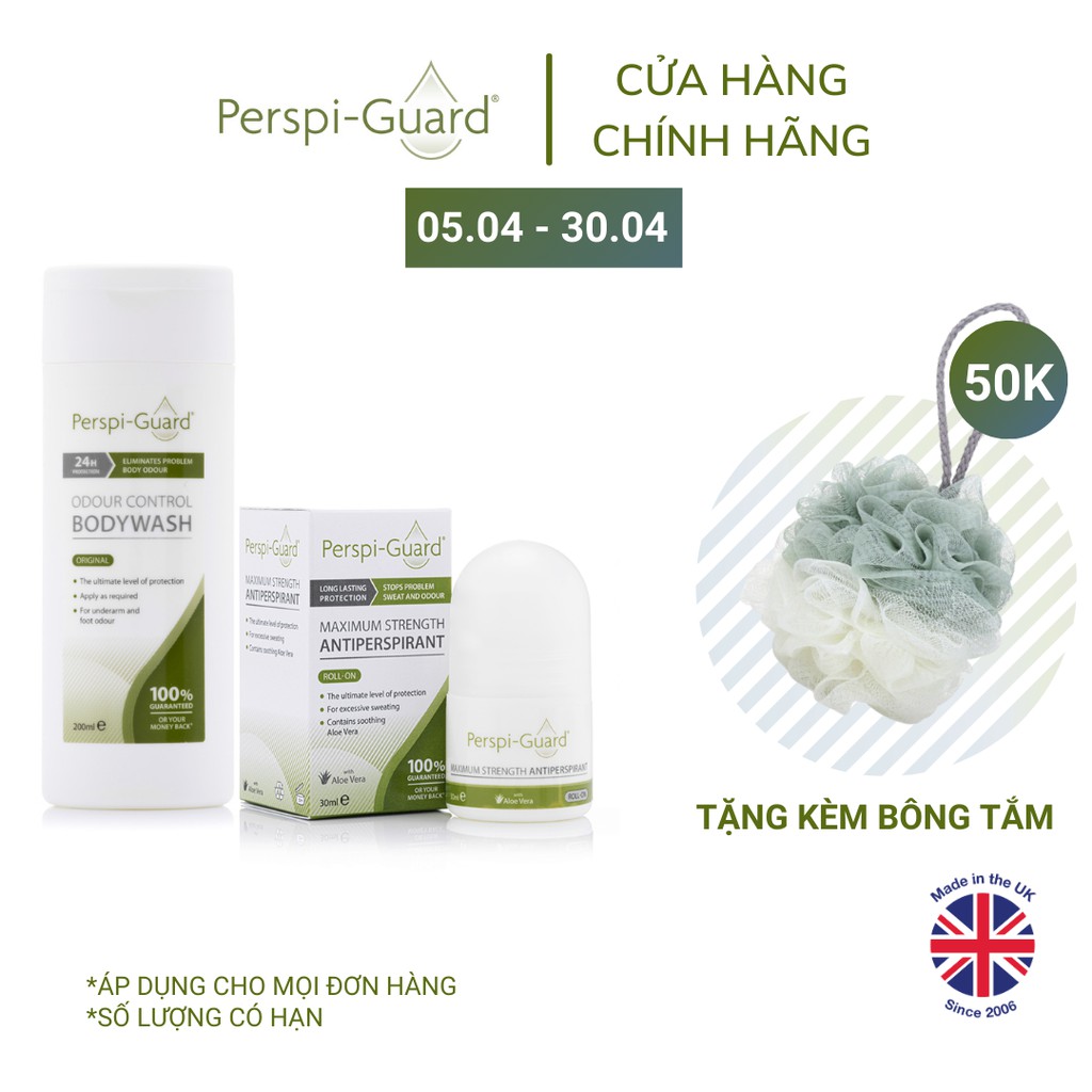 Combo ngăn mồ hôi Perspi-Guard sữa tắm 200ml + lăn khử mùi 30ml