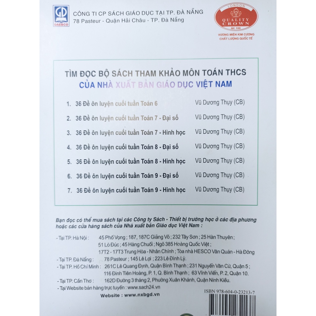 Sách - 36 đề ôn luyện cuối tuần Toán lớp 9 Đại Số